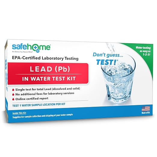 Safe Home® Lead in Drinking Water Test Kit – 1 Sample Tested at Our EPA by SafeHomeWaterQualityTestKits