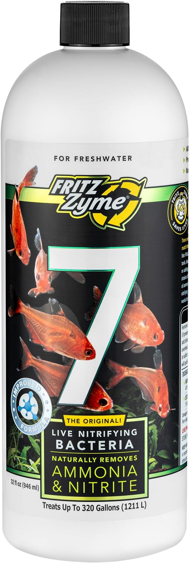 Fritz Aquatics FritzZyme 7 Live Nitrifying Bacteria Naturally Removes Amonia & by FritzAquatics