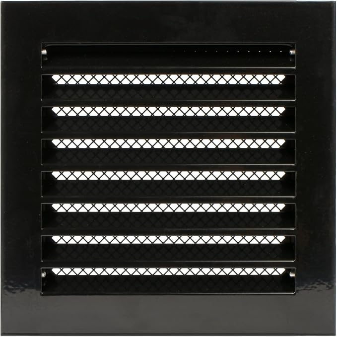 Repa Market 8" x 8" Inch Galvanized Black Soffit Vent Cover by RepaMarket