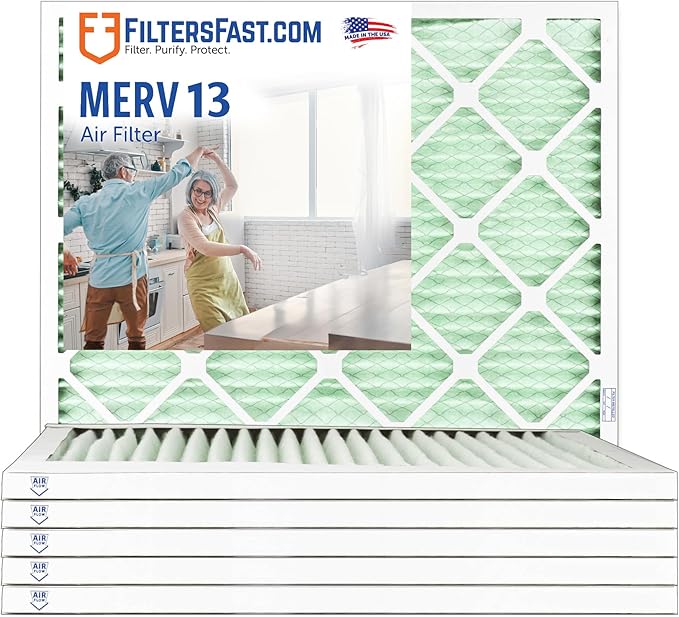 Filters Fast 18x20x1 Air Filter Merv 13, Made in the USA, Actual Size: 17.75" x by FiltersFast