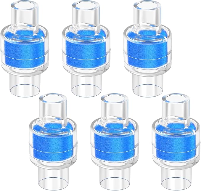 6 Pack HME Heat Moisture Exchanger/Exchange Filter in-Line Humidification by Blutoget