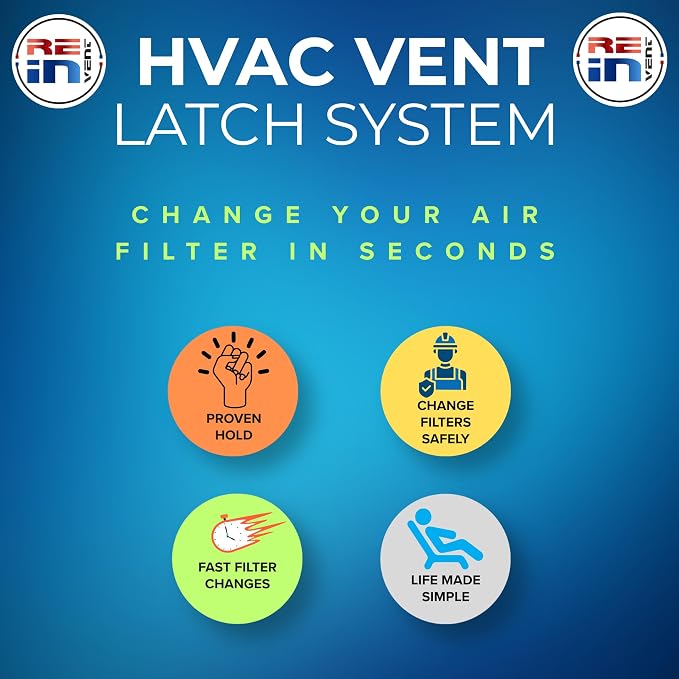 Reinvent Latch System HVAC Air Return Grille Latch Replacement Kit | Ladder - Image 3