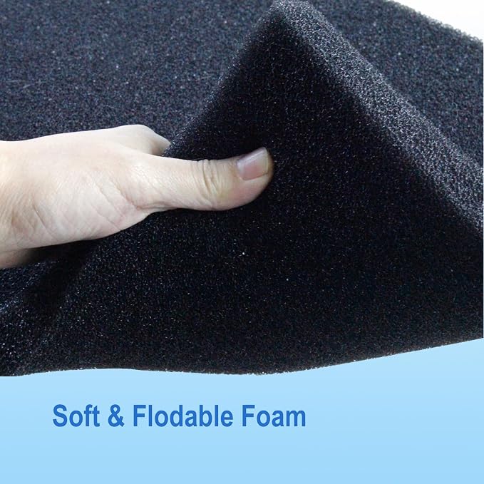 AQUANEAT 2 Pack Aquarium Bio Sponge Filter Media Pad Cut-to-Size Open Cell Foam - Image 5