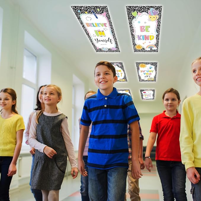 6Pcs Classroom Light Covers for Fluorescent Lights, Composition Inspirational - Image 6
