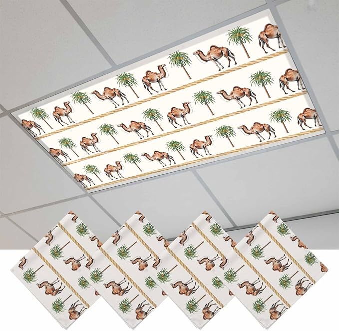 Fluorescent Light Covers for Ceiling Lights Desert Camel Magnetic Light Filters by Home+L6