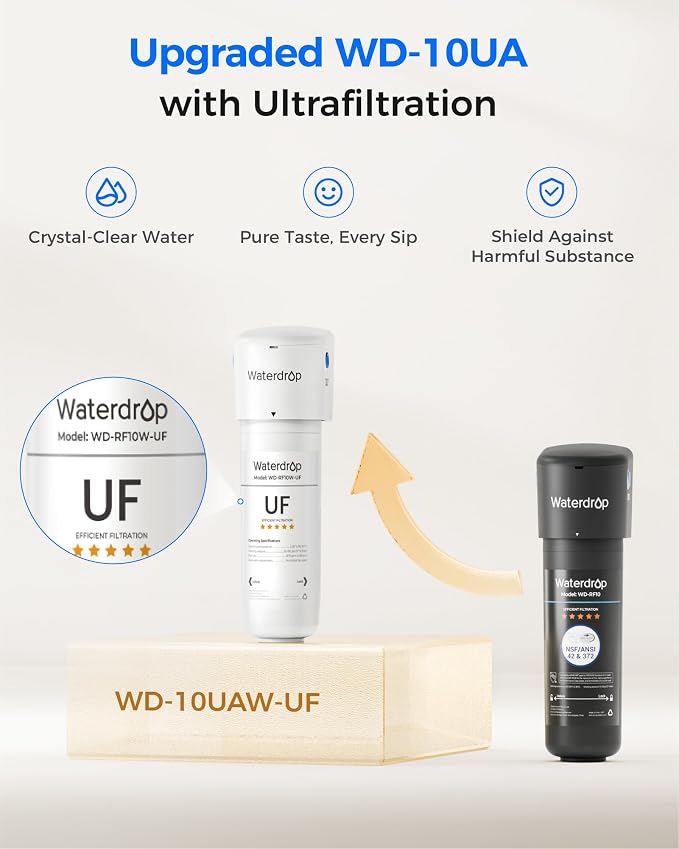 Waterdrop 10UAW-UF 0.01 μm Ultra Filtration Under Sink Water Filter System - Image 3