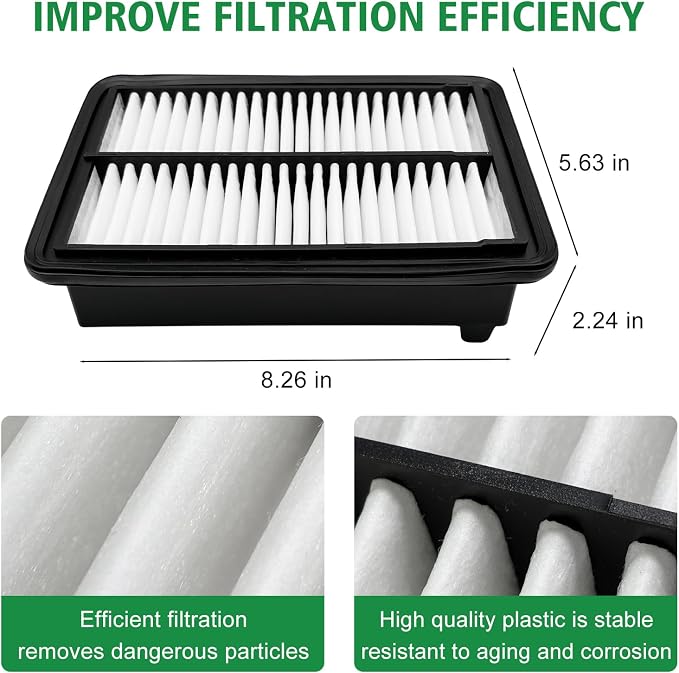 2PCS Cabin Engine Air Filter Kits Fits - Image 5