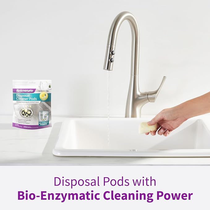 Rejuvenate Disposal Cleaner, 6 Pods, Lemon Scented Disposal And Pipe Cleaner - Image 2