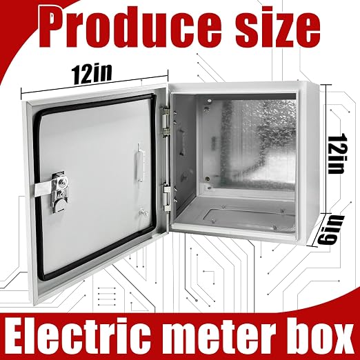 Electrical Box 12 x 12 x 6 Inch Indoor Outdoor Electrical Enclosure Box Steel - Image 2