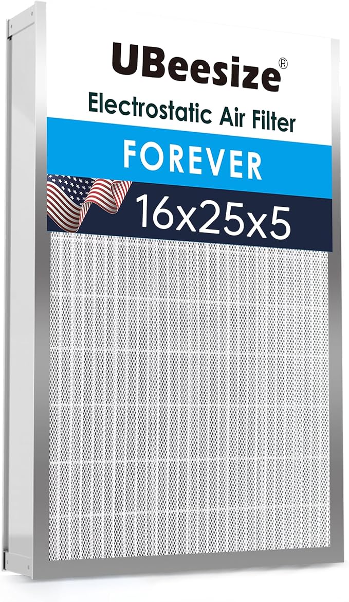 UBeesize 16x25x5 Air Filter – Fits 16x25x5 Slots, Actual Size: 15.75x24.69x4.33" by UBeesize