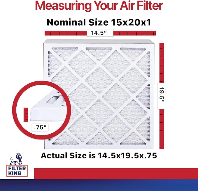 Filter King 15x20x1 Air Filter | 12-PACK | MERV 11 HVAC Pleated A/C Furnace - Image 2