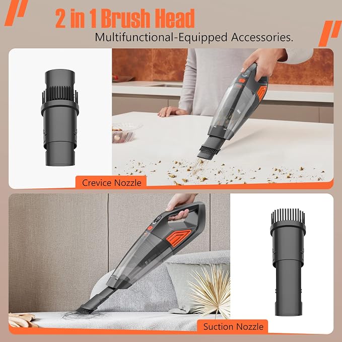Handheld Vacuum Cordless Cleaner, Powerful Portable and Dust Buster Hand Vcauum - Image 5