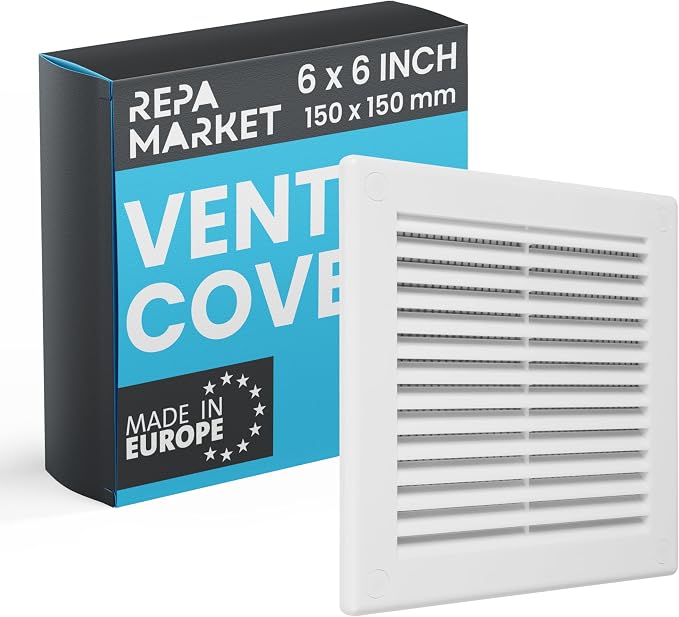 Repa Market 6 x 6 Inch White Square Air Vent Cover by RepaMarket