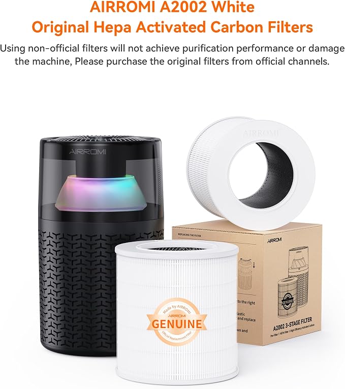 AIRROMI A2002 HEPA Air Purifier Replacement Filter, 3-In-1 Original Filter - Image 2