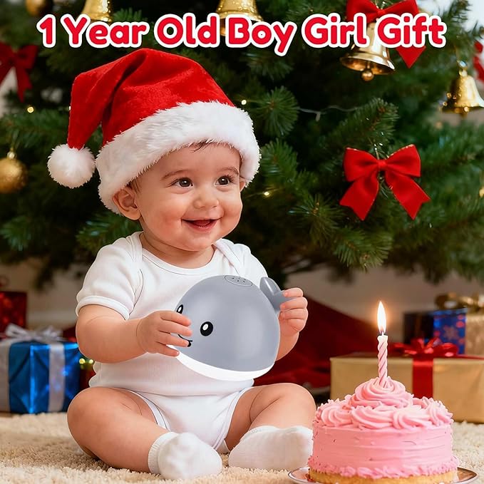 Bath Toys for Kids Ages 1-3 - 1 2 3 Year Boys Girls Gifts | Christmas Stocking Stuffers 6-12-18 Months | Light Up Whale Bath Toy Sprinkler Toddler Bathtub Pool Water Table Toys
