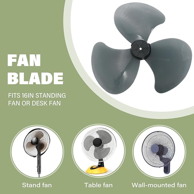 Fan Blades Replacement, 16 Inch & 3 Leaves Fan Blades - Image 5