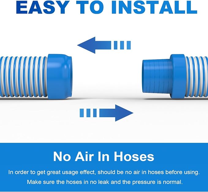 Poolvio Pool Vacuum Hose 26 Feet, 1.5 Inch Cuffs, Compatible - Image 4