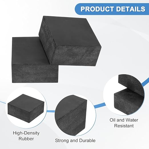M METERXITY 4-Pack Rubber Anti Vibration Pads 2" Non-Slip Square Vibration - Image 2