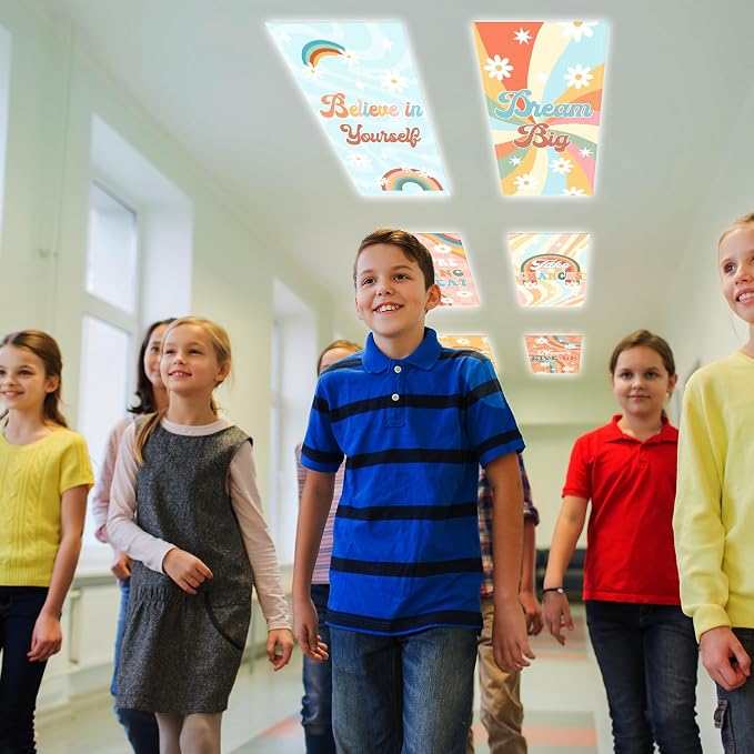 8Pcs Fluorescent Light Covers for Classroom Ceiling Lights, 4 x 2 Feet - Image 6
