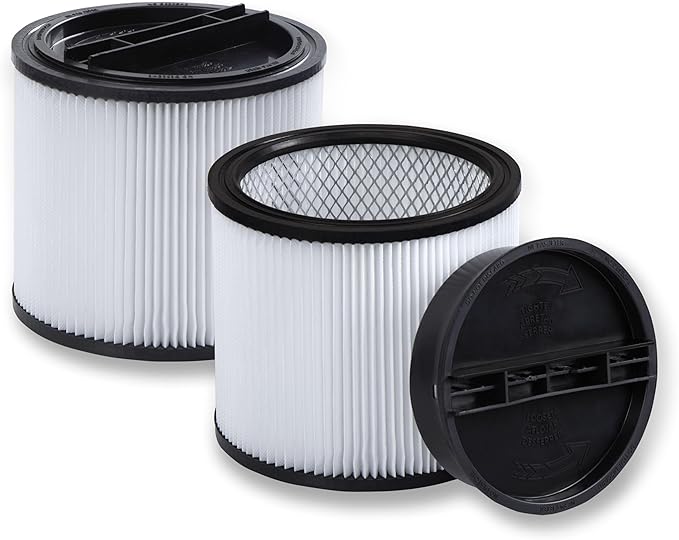 2 Pack HEPA Replacement for Shop Vac 90304 Standard Cartridge Filter Type U/X/W by Diocent