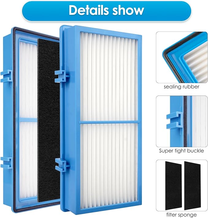 AER1 Filter 4 HEPA Filters + 8 Carbon Booster Filters Compatible - Image 6