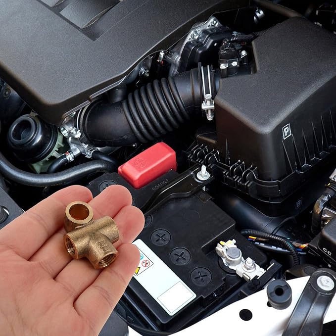 Veemoon Brass Tee Fitting M10x1 Thread Adapter Fuel Pipe Connector - Image 4