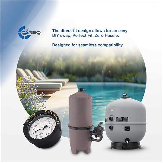Water Pressure Gauge for Swimming Pool Filter, 60psi Plumbing Clean Filter - Image 3