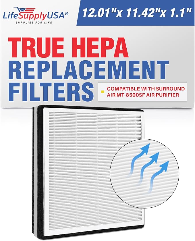 True HEPA + Carbon + Pre-Filter Compatible by LifeSupplyUSA