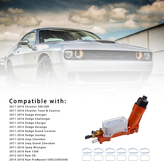 926-959 Aluminum Engine Oil Filter Housing Oil Cooler Kit - Image 4