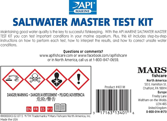 API SALTWATER MASTER TEST KIT 550-Test Saltwater Aquarium Water Test Kit - Image 2