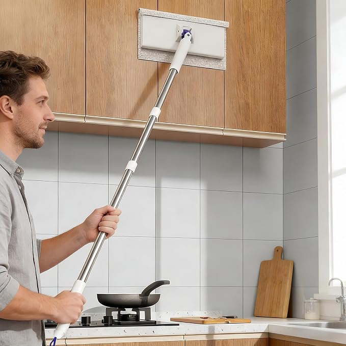 Flat Mop - Reusable Scrubber Cleaning Tools, Dust Cleaner Flat Mop - Image 2