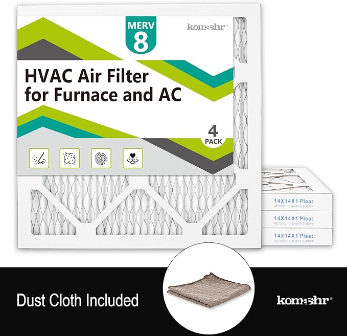 14x14x1 Air Filter MERV 8, HVAC/Furnace AC Filter Replacement, Dust - Image 5