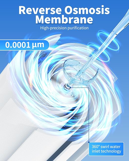 Reverse Osmosis System, Dual RO Water Filter, 800 GPD Fast Flow, 3:1 Pure to - Image 2