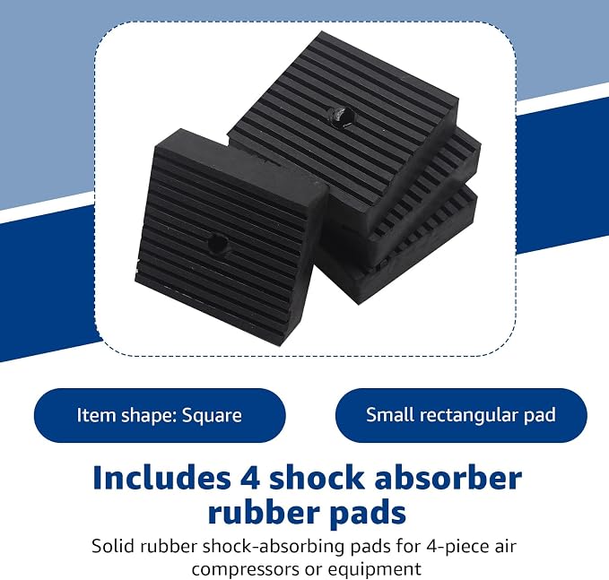4" x 4" x1"Shock pad 4 Pack for Air Compressor Air Conditioner, Washing Machine - Image 9