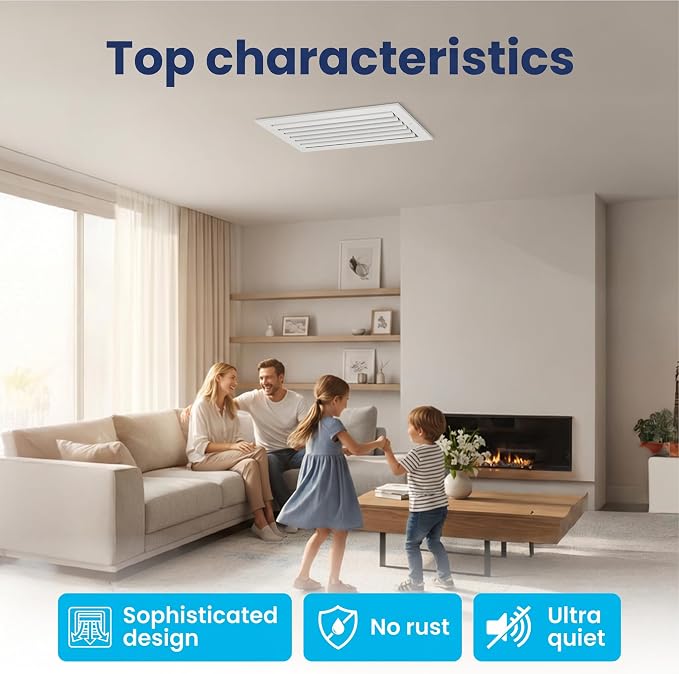 8x12 Aluminum 1-Way Air Vent Cover Wall or Ceiling Register – Multi-Shutter - Image 6