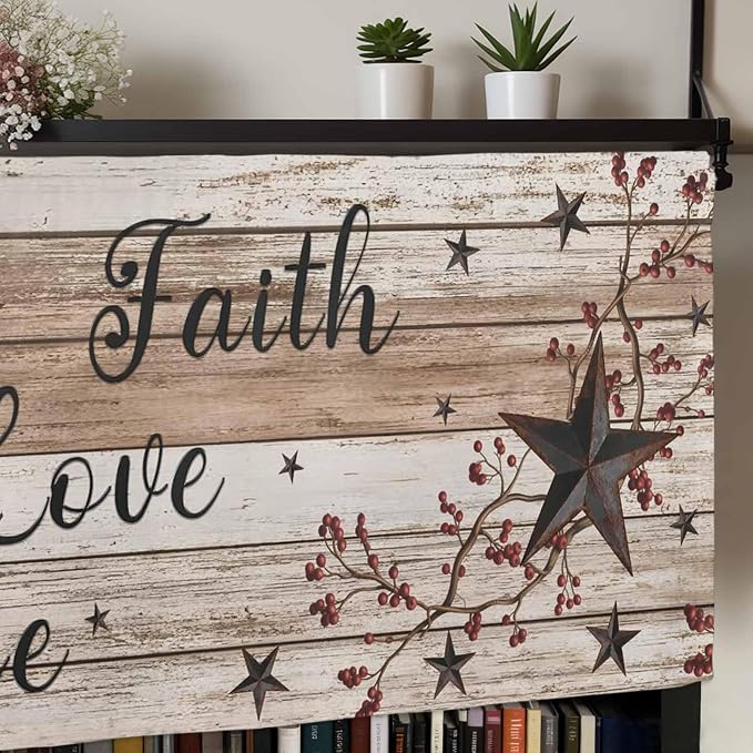 Rustic Star Brown Curtain Valances - Image 7
