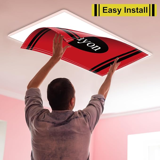 8Pcs Classroom Light Covers for Fluorescent Lights, Magnetic 2x4 FT Ceiling - Image 4