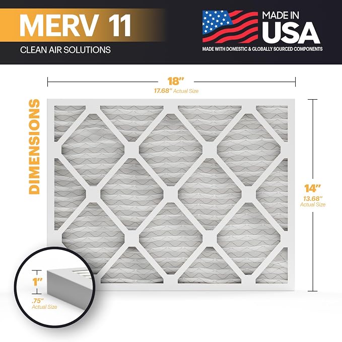 BNX TruFilter 14x18x1 Air Filter MERV 11 - Image 2
