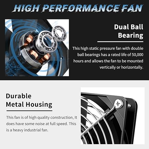 Metal Axial Muffin Fan AC 110V 120V 120mm x 25mm Dual Ball High Performance - Image 2