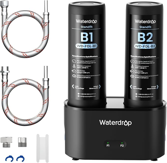 Waterdrop DLA Under Sink Water Filter, No Drilling Required, Bad Taste/Odor by Waterdrop