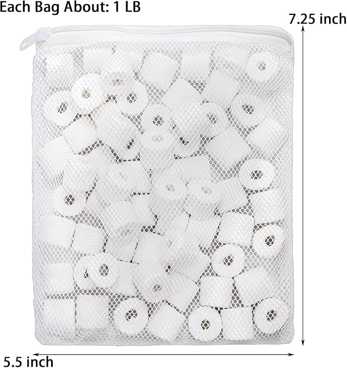 TOPZEA 6 Lb Aquarium Filter Media Ceramic Rings, Premier Bio Filter Medias - Image 2