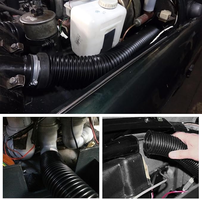 Sun Walker 3 Inch Cold Air Intake Pipe, Flexible Air Filter Intake Hose - Image 6