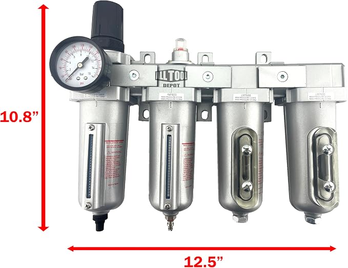 4 STAGE HEAVY DUTY INDUSTRIAL GRADE ULTRA CLEAN FILTER REGULATOR COALESCING - Image 2