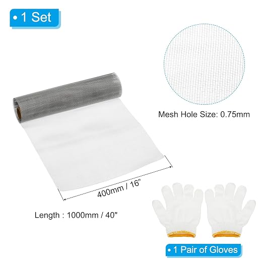 PATIKIL 40" L x 16" W Woven Wire Mesh, 26 Mesh 304 Stainless Steel Air Vent - Image 2