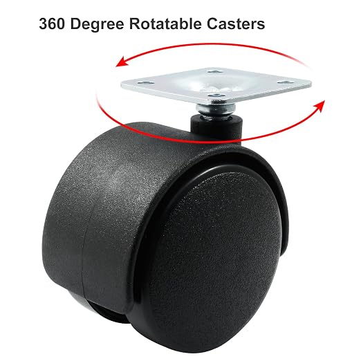 4pcs 2 Inch Swivel Caster Wheels, Heavy Duty Swivel Plate Casters Wheel - Image 3