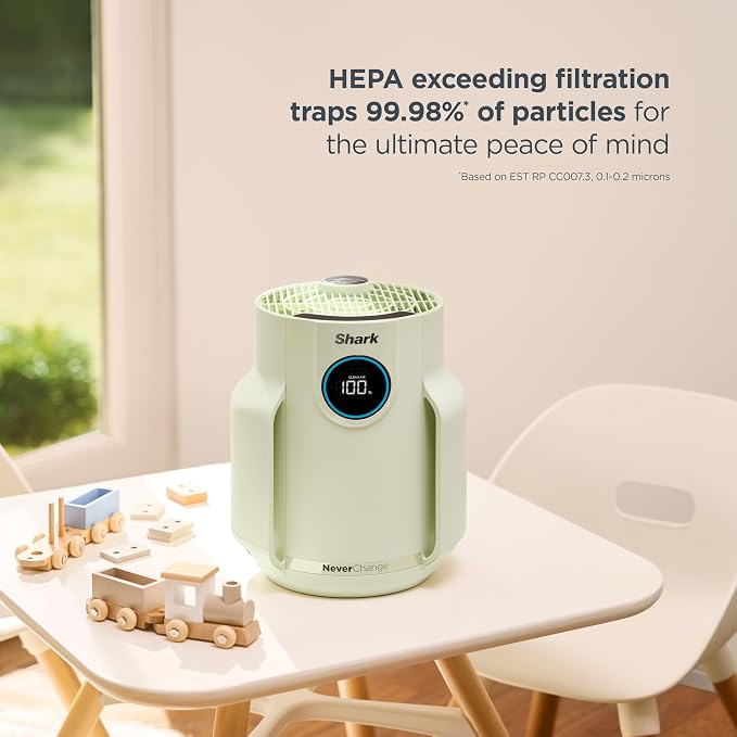 Shark Air Purifier for Home, NeverChange Compact Pro, for Bedroom, Home Office - Image 2