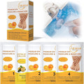 Epsom Salt Soak, Callus Remover Gel, Extreme Sugar Scrub, Collagen Mask & Shea Butter Lotion – Professional Spa Foot Care System 5 Step Luxury Pedicure Kit. Orange 12 Set