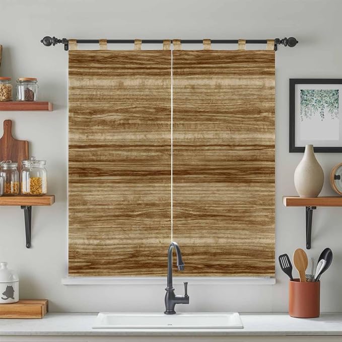 Vintage Western Bedroom Curtains 72 Inch Length, Window Curtains Tab Top - Image 3