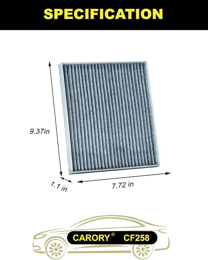 CARORY Cabin Air Filter w/Activated Carbon - Image 2
