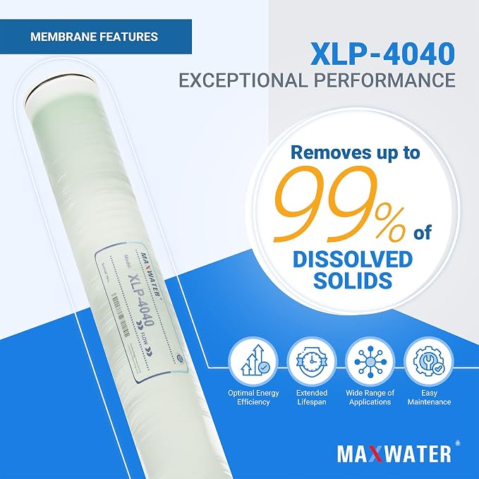 Max Water XLP-4040 Reverse Osmosis 4" x 40" RO Membrane, 2300 GPD | XLP 4040 - Image 4